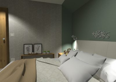 hálószoba tervezés, 3D látványterv